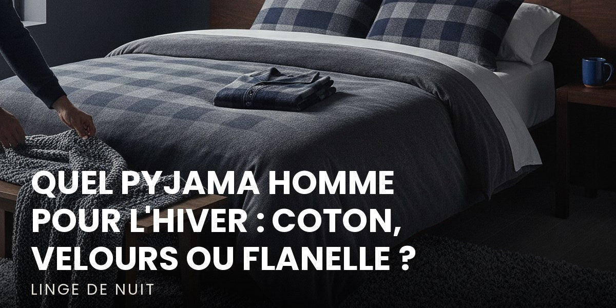 Quel pyjama homme pour l'hiver : coton, velours ou flanelle ? Image