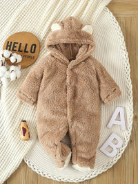 Combinaison Bébé Capuche Gris