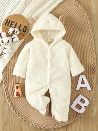 Combinaison Bébé Capuche Gris