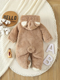 Combinaison Bébé Capuche Gris