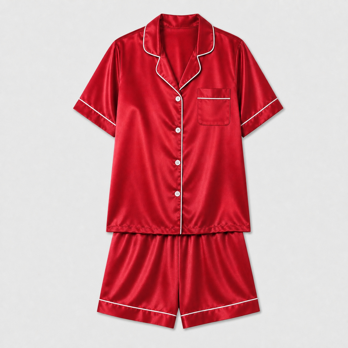 Pyjama Femme Satin Boutonné