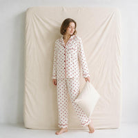 Pyjama Femme Coeurs Rouges