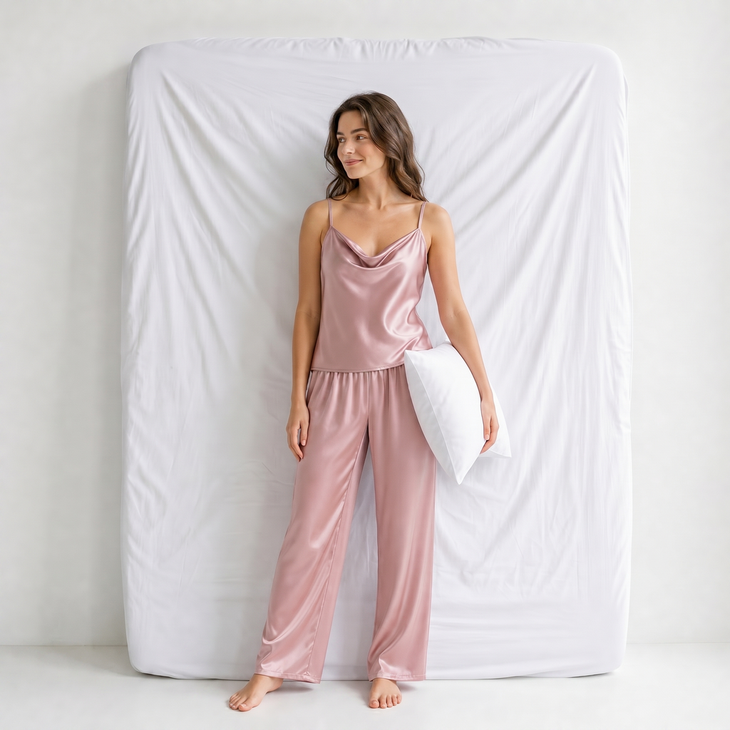 Ensemble Pyjama Femme Satiné