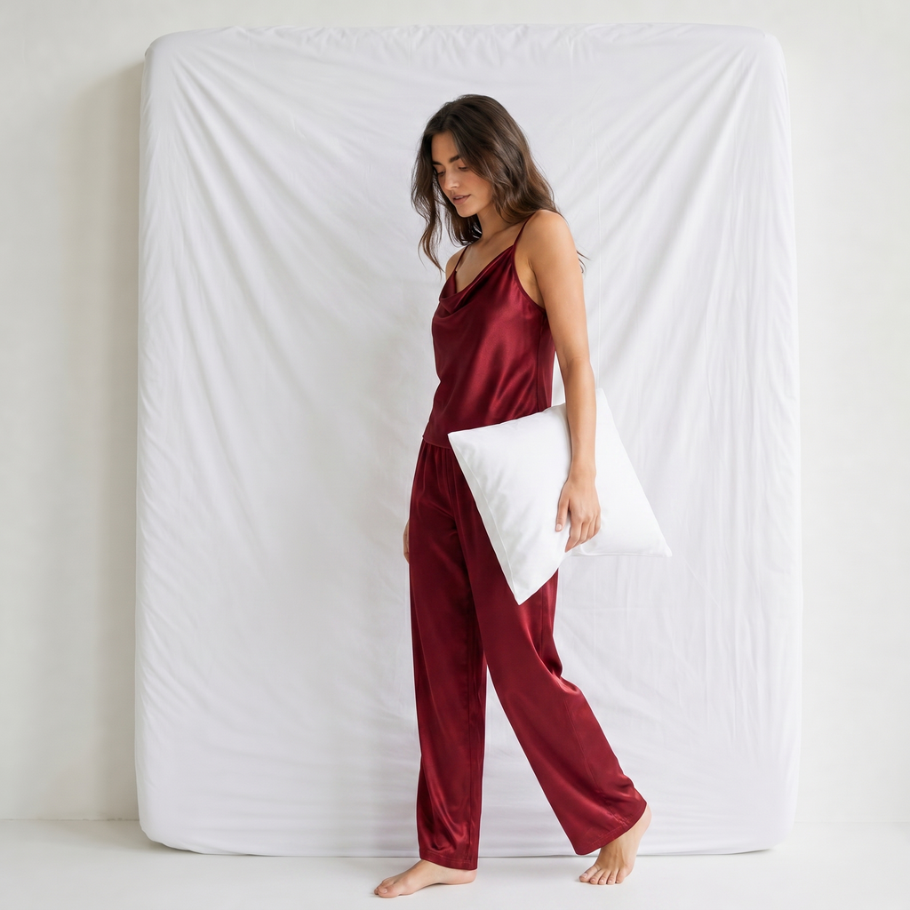 Ensemble Pyjama Femme Satin Nuit