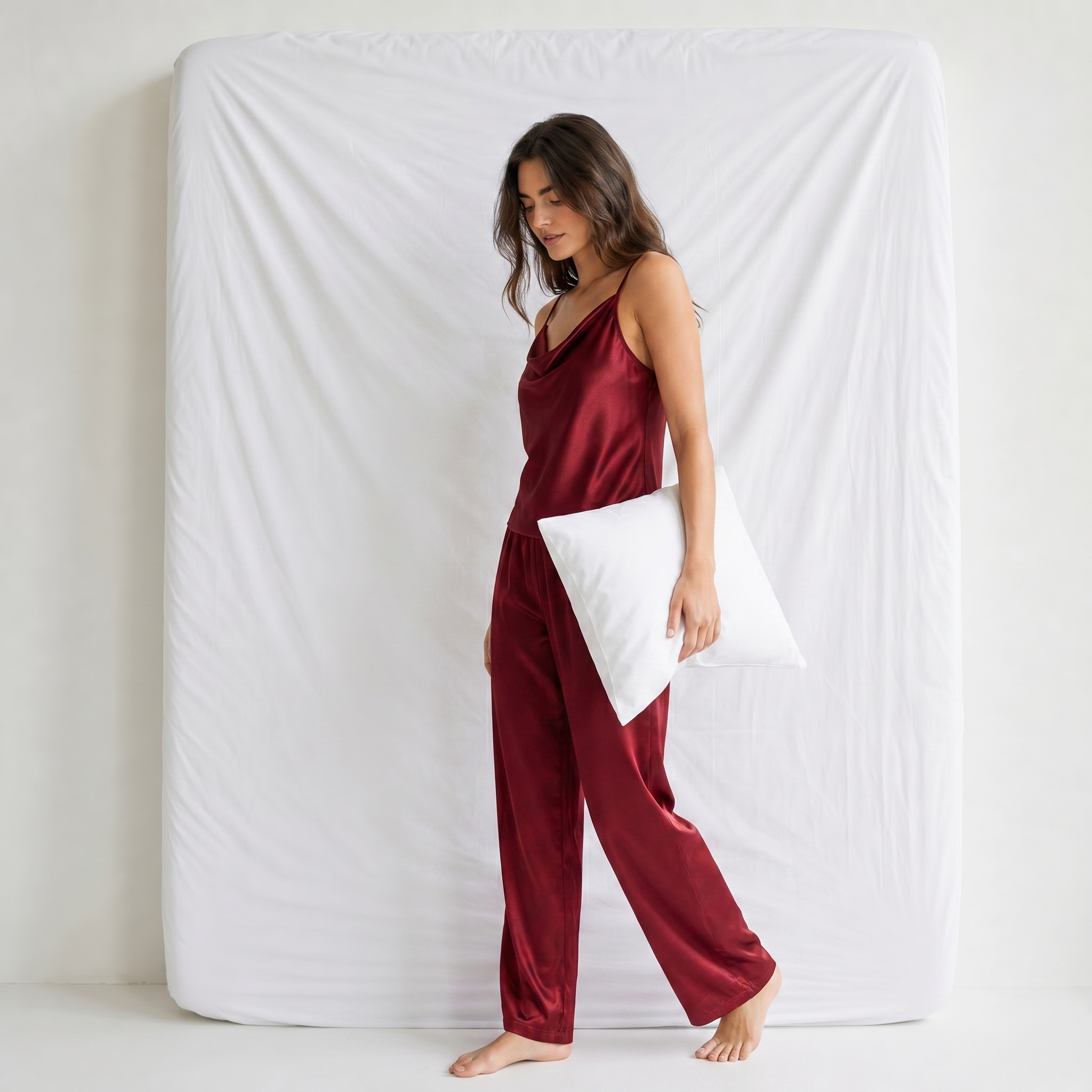 Ensemble Pyjama Femme Satin Nuit