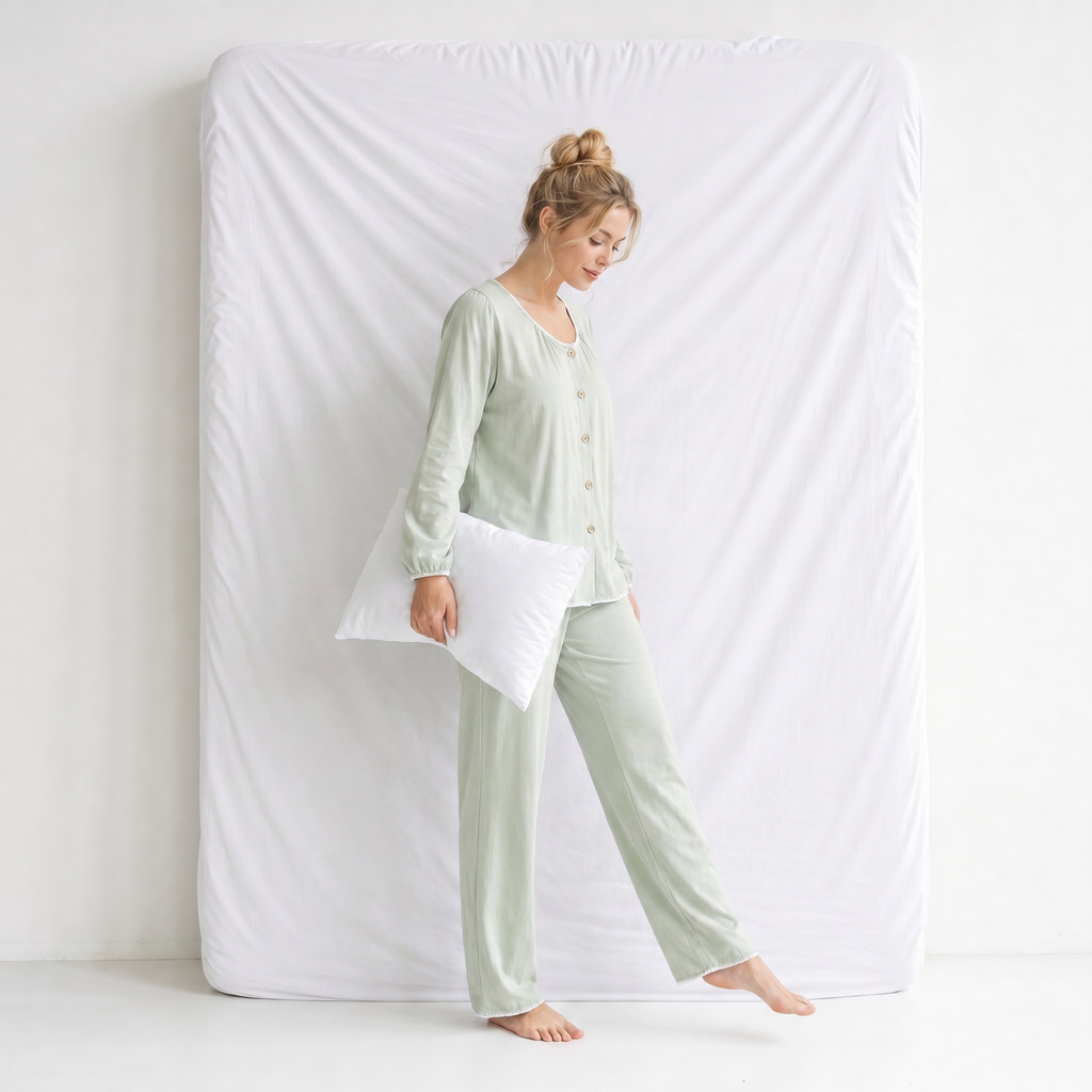 Haut De Pyjama Vert pour Femme