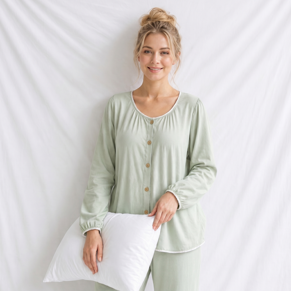 Haut De Pyjama Vert pour Femme