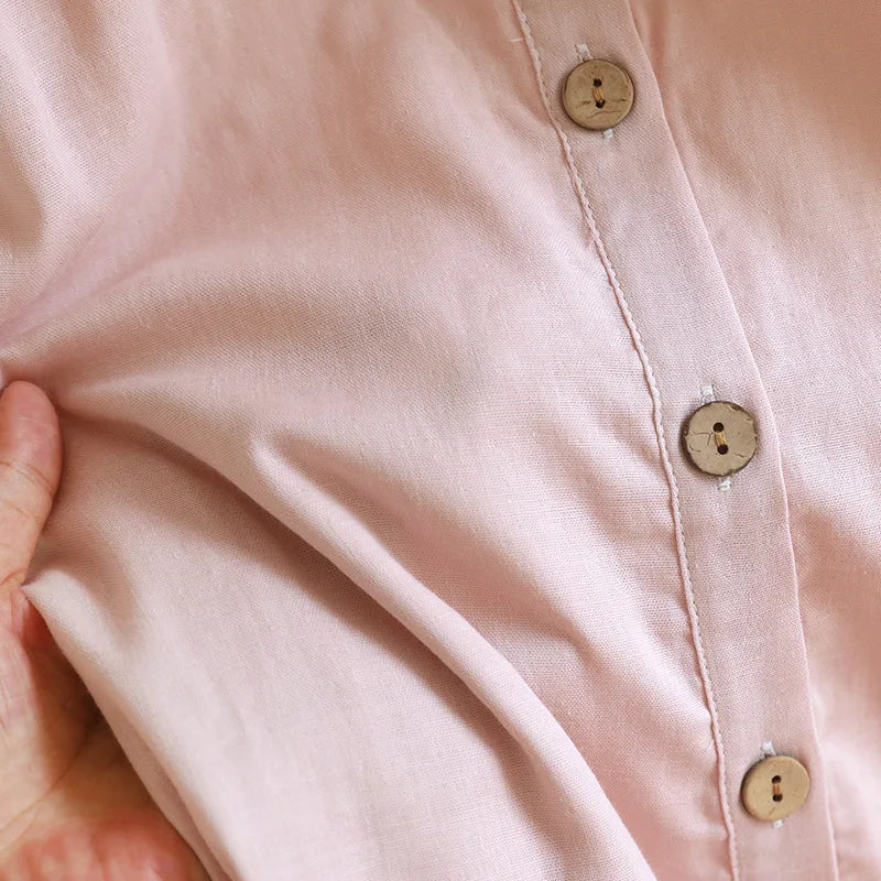 Haut Pyjama Rose Femme Manches Longues