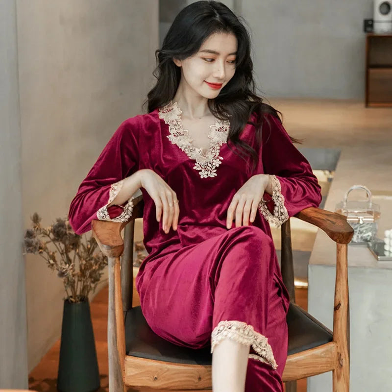 Pyjama Femme Velours Hiver