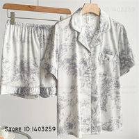 Pyjama Femme Satin Manches Courtes