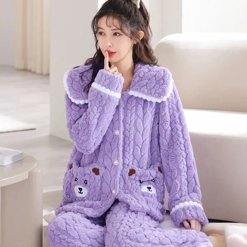 Pyjama Femme Flanelle Épaisse