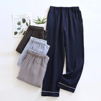Pantalon Pyjama Homme Coton Bleu