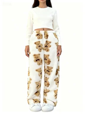 Pantalon Pyjama Flanelle Femme Rose