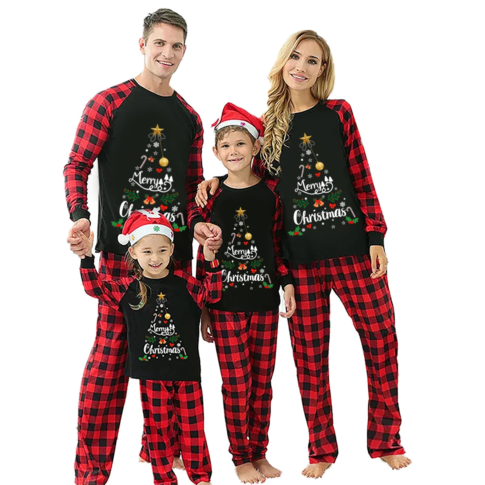 Pyjama Noël Famille et chien
