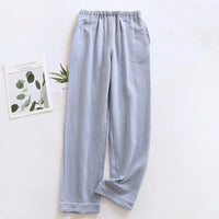 Pantalon Pyjama Homme Coton Bleu