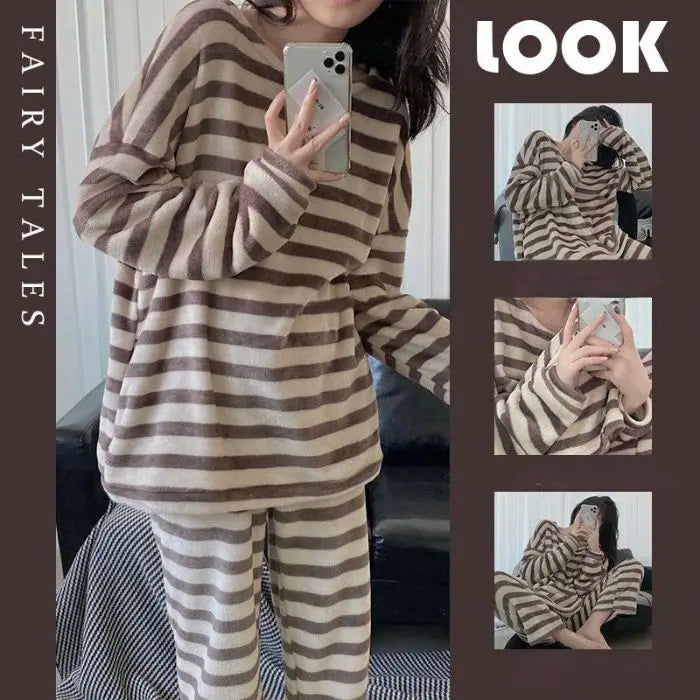 Pyjama Femme Flanelle Rayé