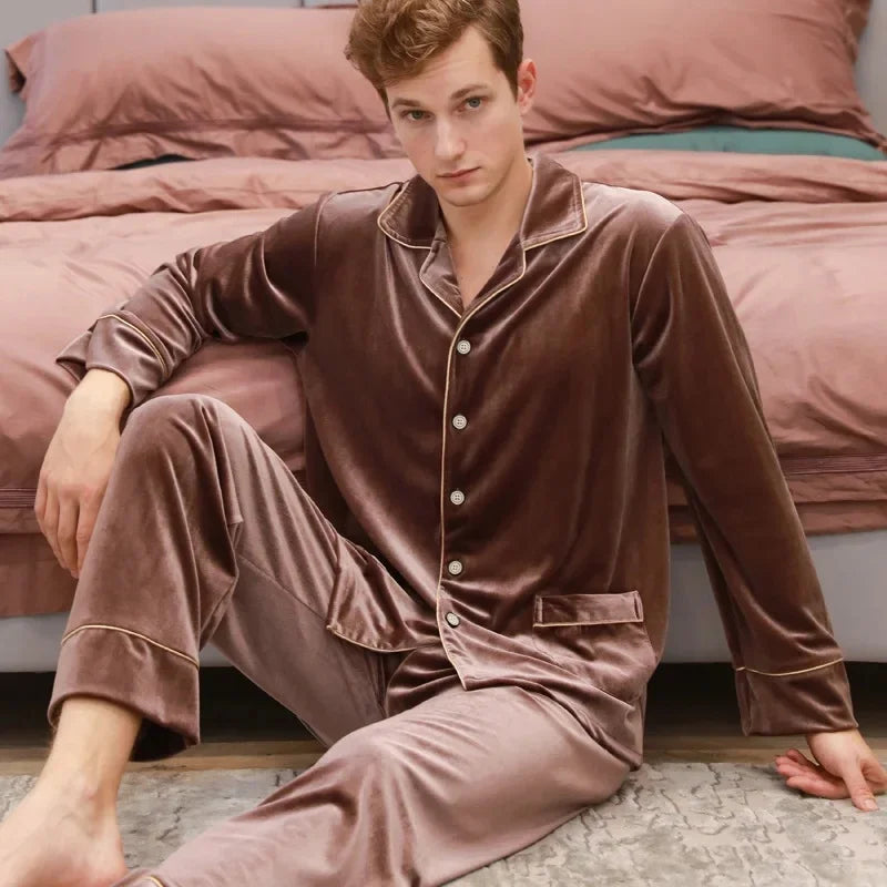 Ensemble Pyjama Velours Homme