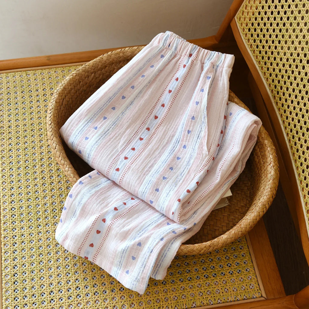 Pantalon Pyjama Femme Coton Motifs Colorés