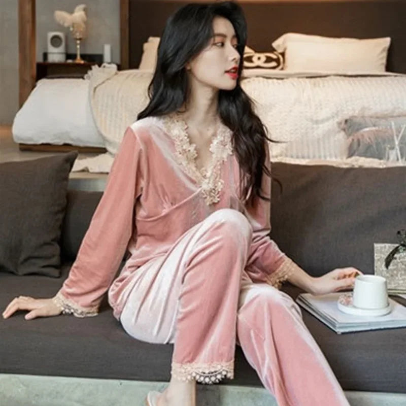 Pyjama Femme Velours Hiver