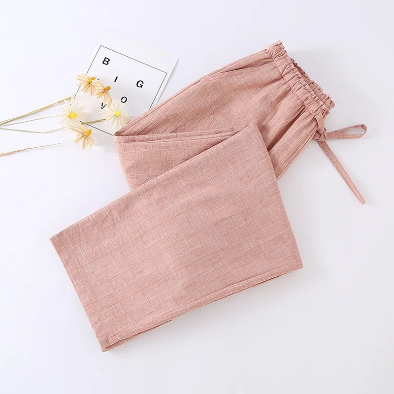 Pantalon Pyjama Vert Coton
