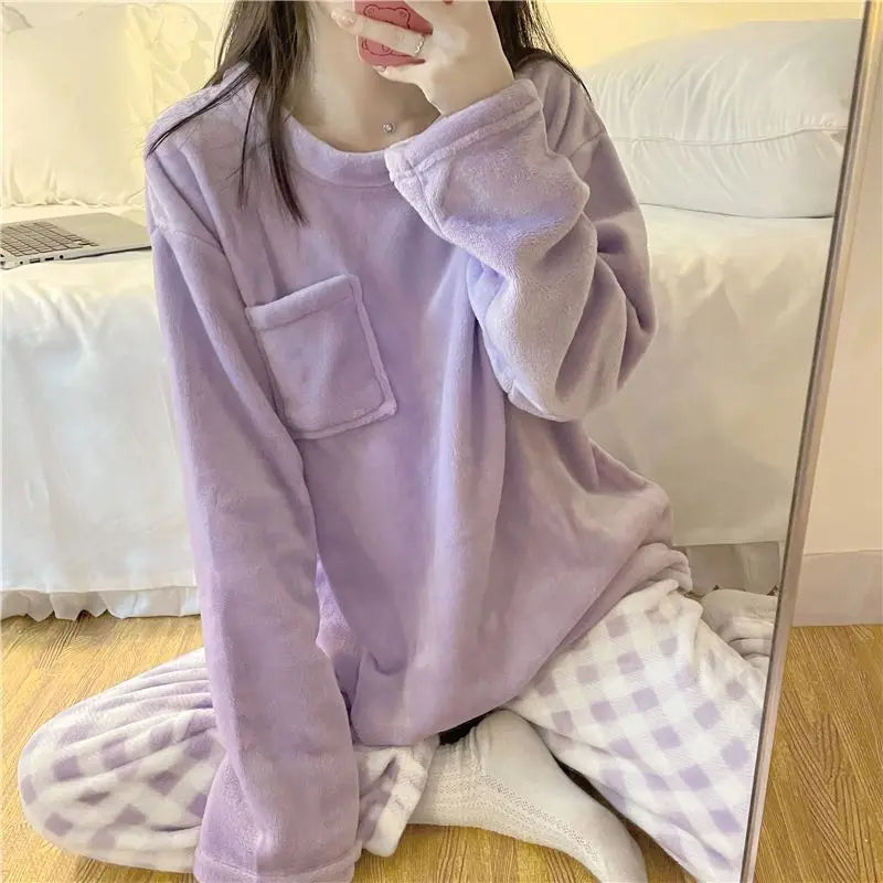 Pyjama Femme Polaire Rose