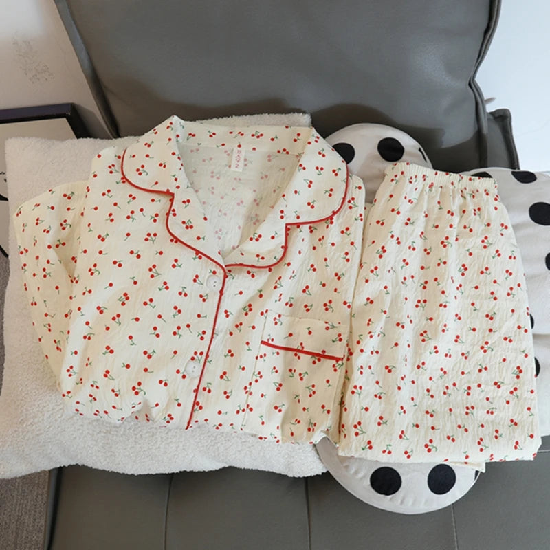 Pyjama Femme Col Chemise