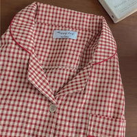 Pyjama Femme Carreaux Rouge