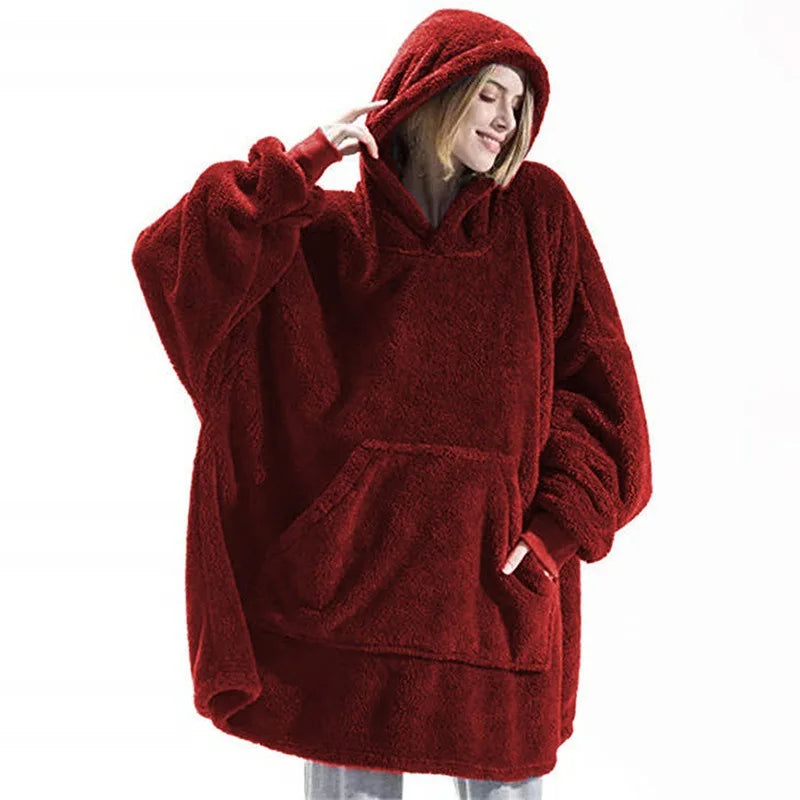 Pyjama Polaire à Capuche Bleu