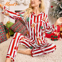 Pyjama Femme Noël Rayures