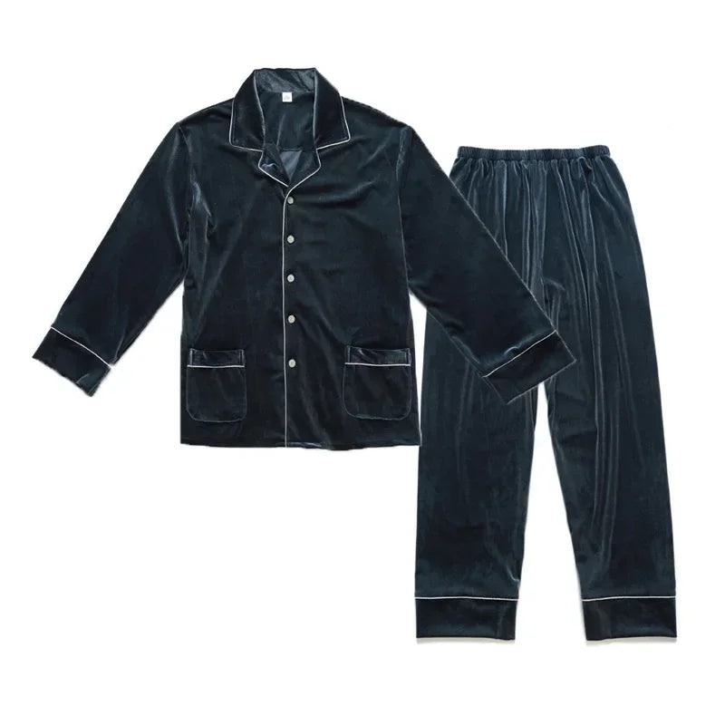 Pyjama Homme Velours Chaud Hiver
