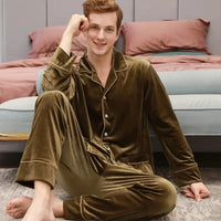 Pyjama Homme Velours Chaud Hiver