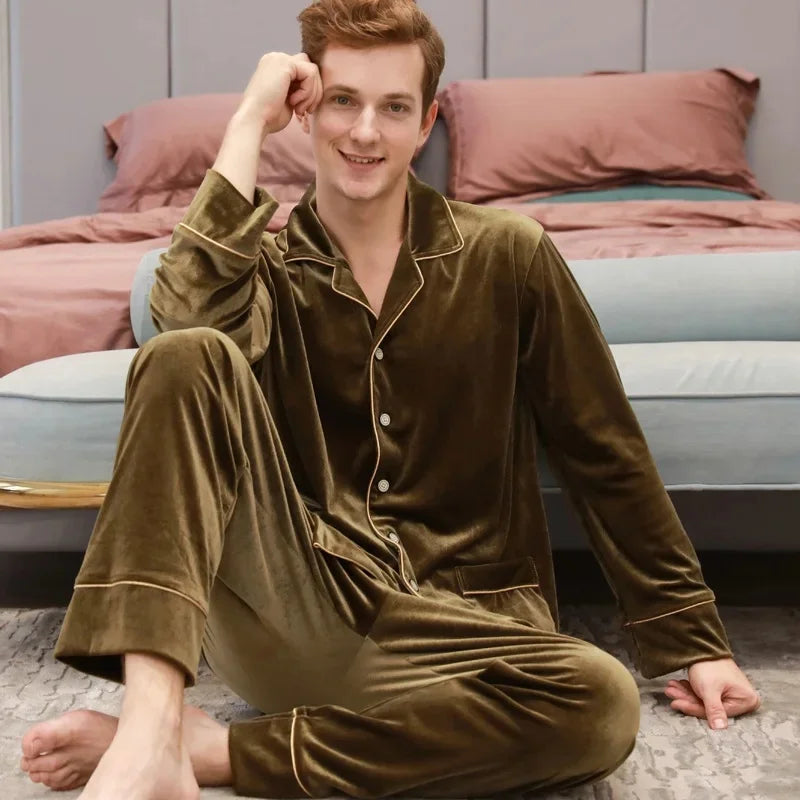 Ensemble Pyjama Velours Homme