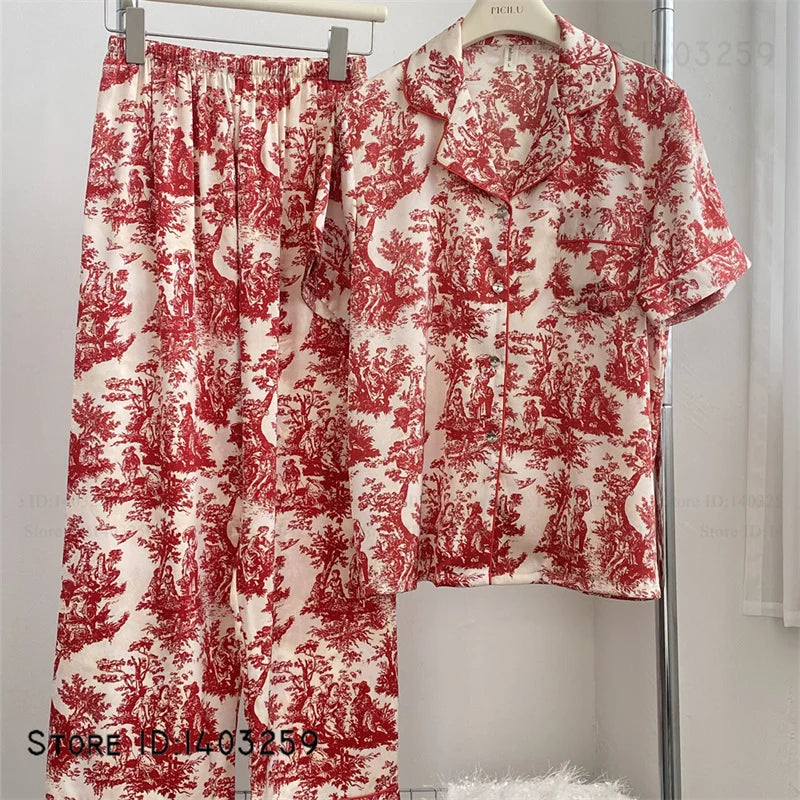 Pyjama Femme Satin Manches Courtes