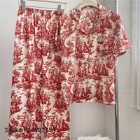 Ensemble Pyjama Femme Satin Rouge