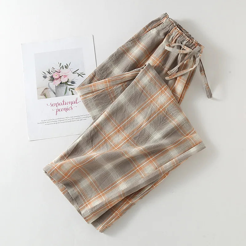 Pantalon Pyjama Vert Coton