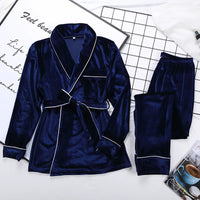 Pyjama Femme Velours Bleu Canard