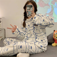 Pyjama Femme en Flanelle Rayures
