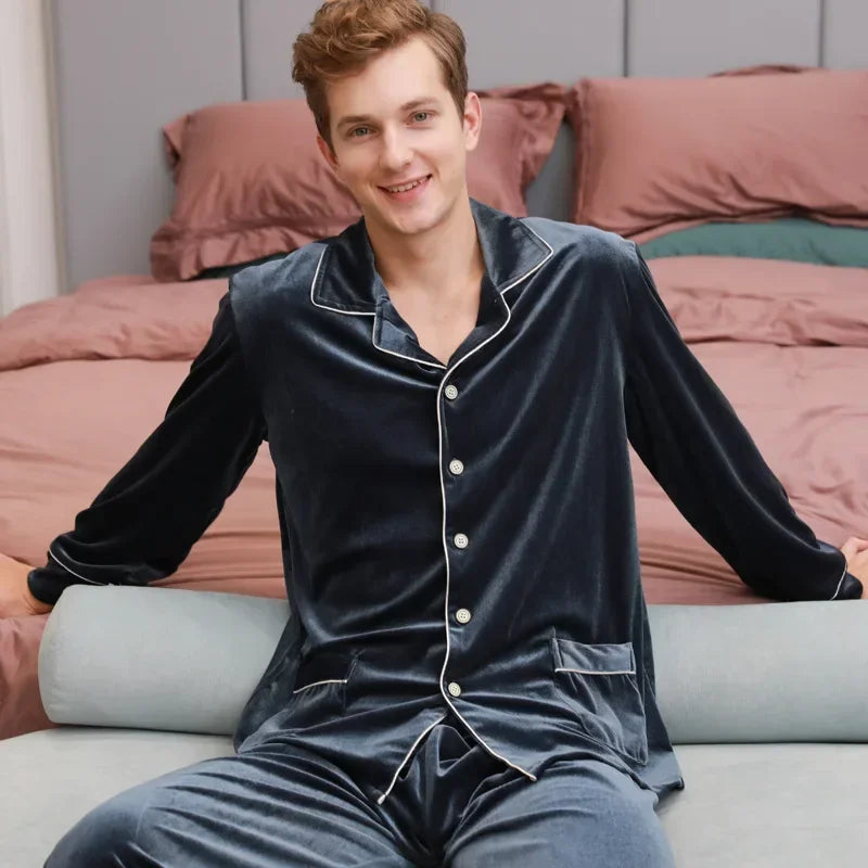 Ensemble Pyjama Velours Homme