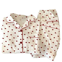 Pyjama Femme Coeurs Rouges