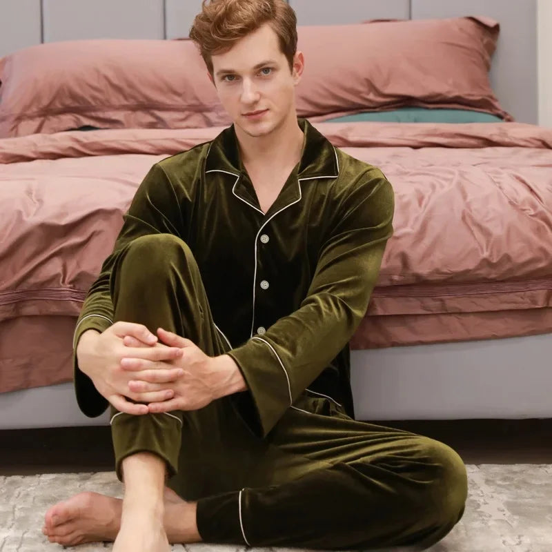 Ensemble Pyjama Velours Homme