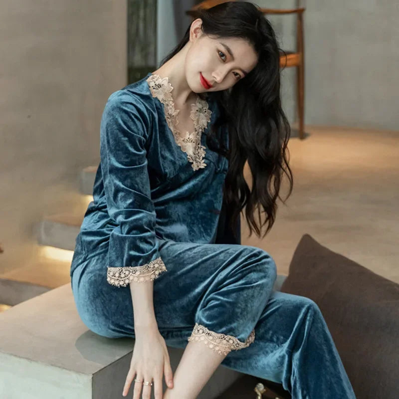 Pyjama Femme Velours Hiver