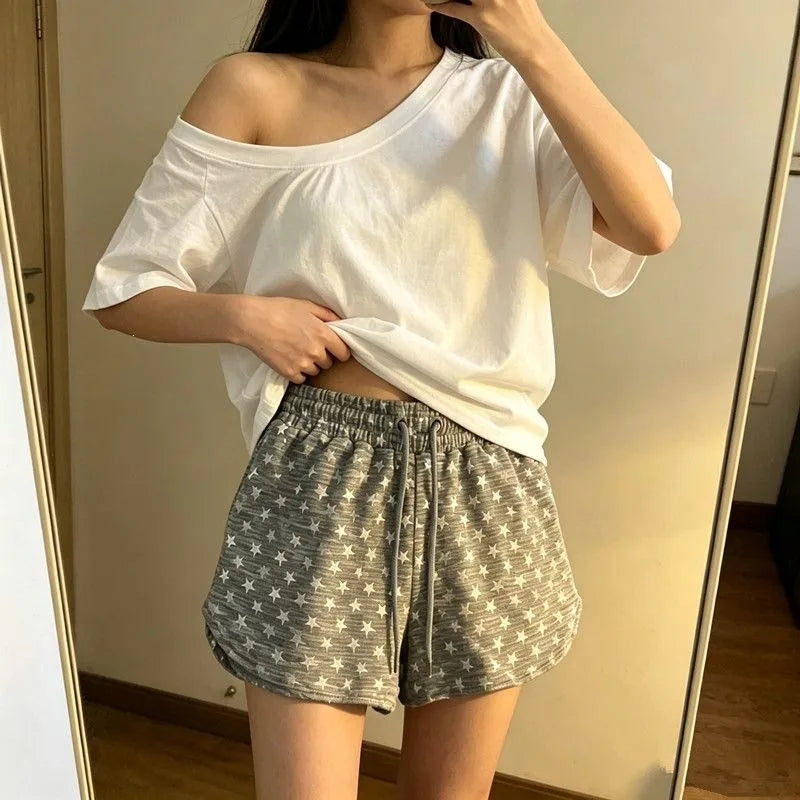 Short Pyjama Femme Gris