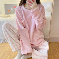 Ensemble Pyjama Femme Polaire Carreaux