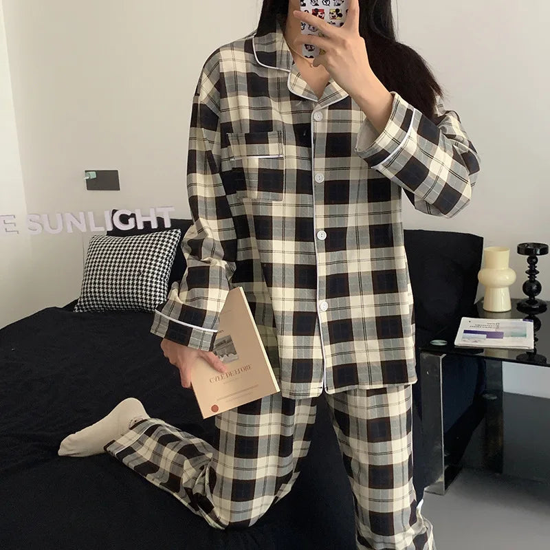 Ensemble Pyjama Femme à Carreaux