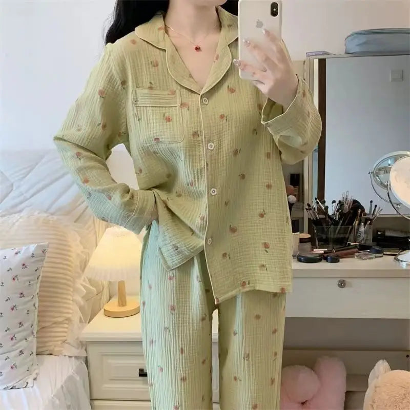 Pyjama Col Chemise Femme