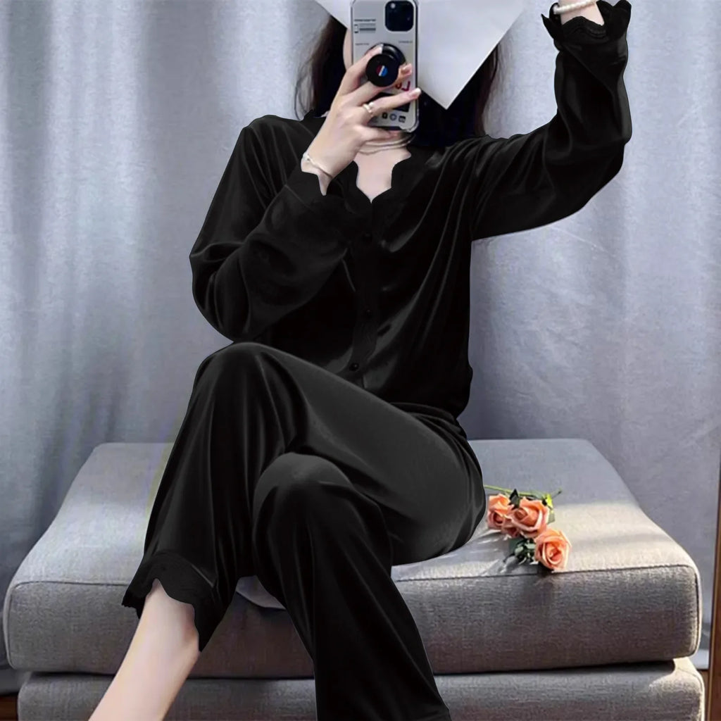 Pyjama Femme Velours Automne