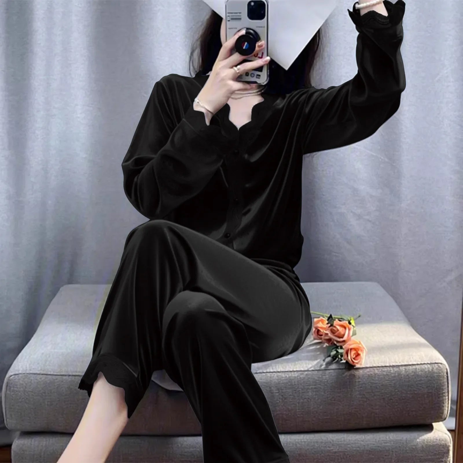 Pyjama Femme Velours Automne