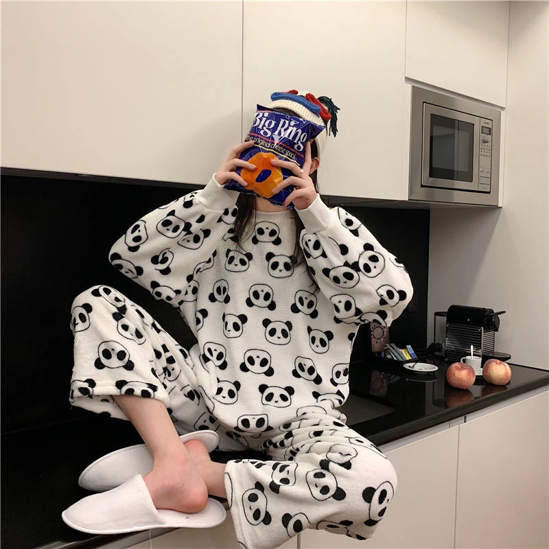 Ensemble Pyjama Femme Polaire Carreaux