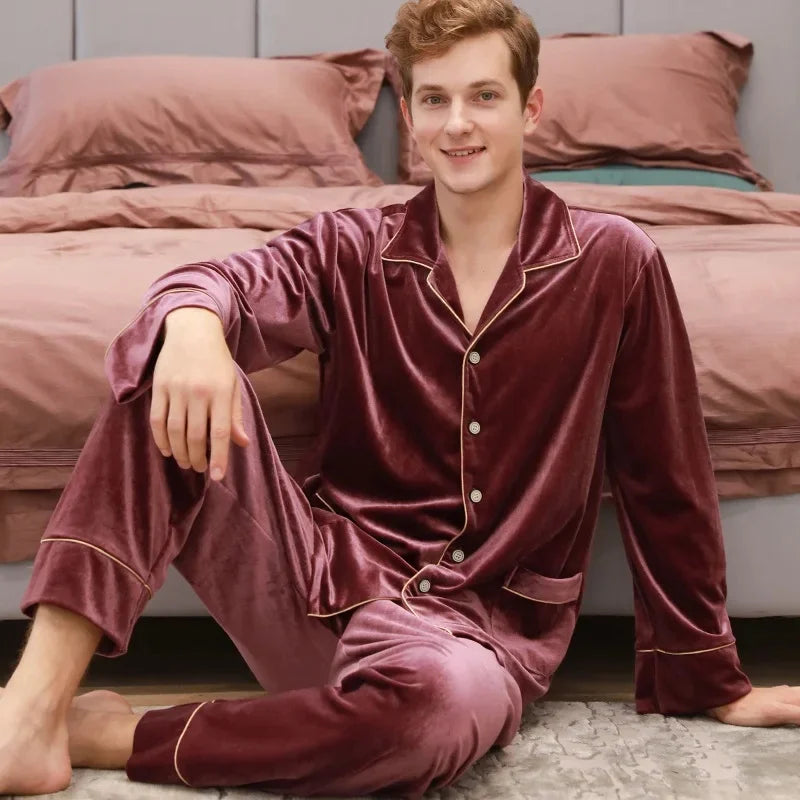 Ensemble Pyjama Velours Homme