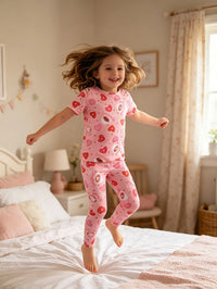 Pyjama Fille Motif Cœurs 2 Pièces